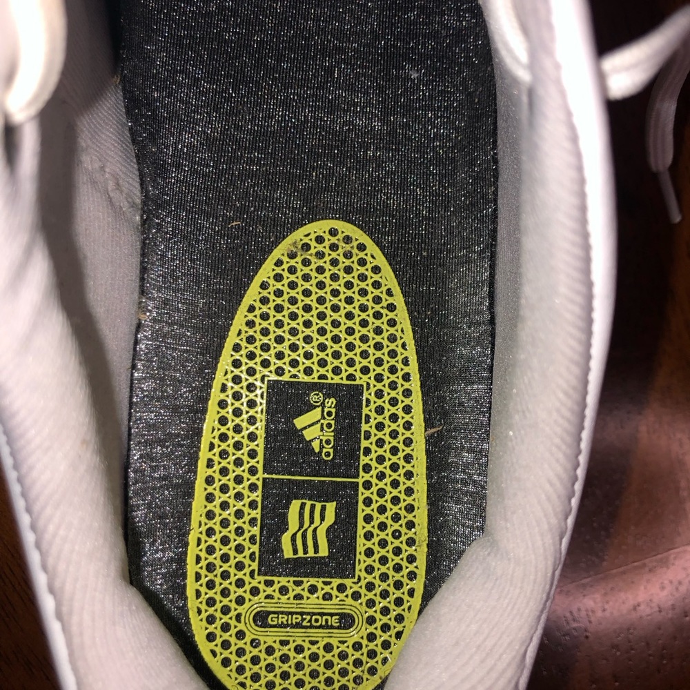Adidas Powerband Golf Shoes Women’s 6.5 White Lime Green Spikeless NEW - Picture 6 of 9